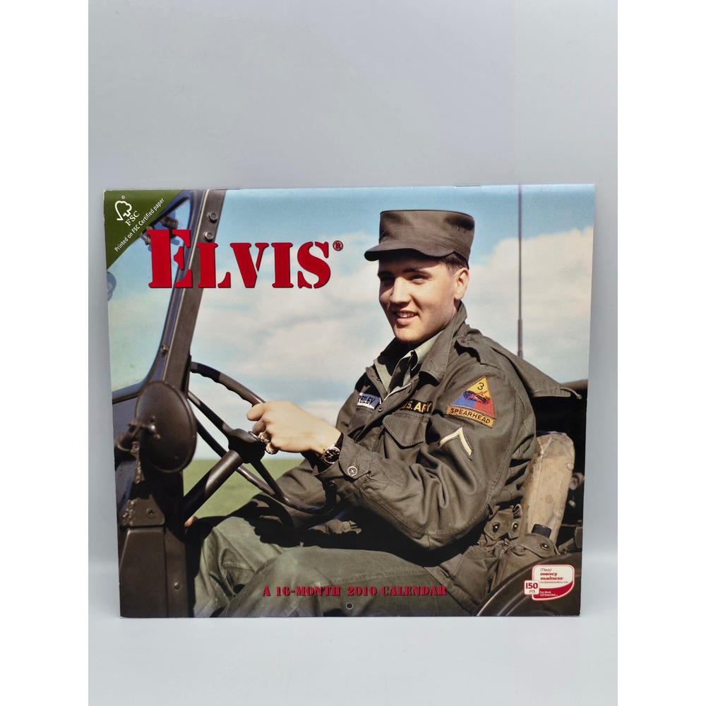 Mead Elvis Presley Calendar 2010 Army Years 11x11.5 Good Condition Collectible‎